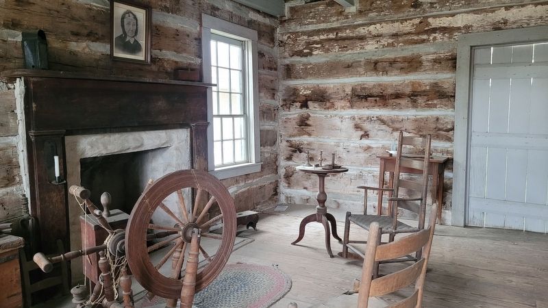 The living room of the Abram Alley Log Cabin image. Click for full size.