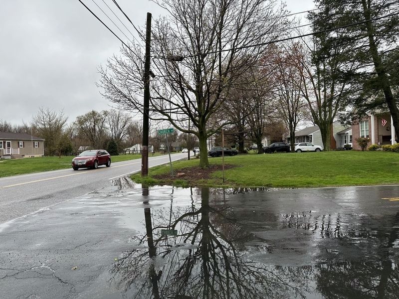 Former location of the St. Francis Xavier Church Marker. Click for full size. Former location of the St. Francis Xavier Church Marker image. Click for full size.