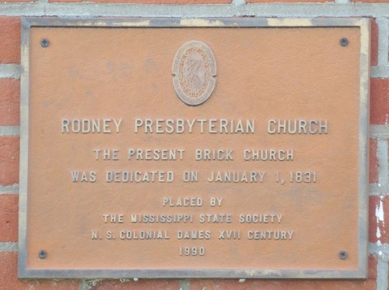Rodney Presbyterian Church Marker. Click for full size. Rodney Presbyterian Church Marker image. Click for full size.