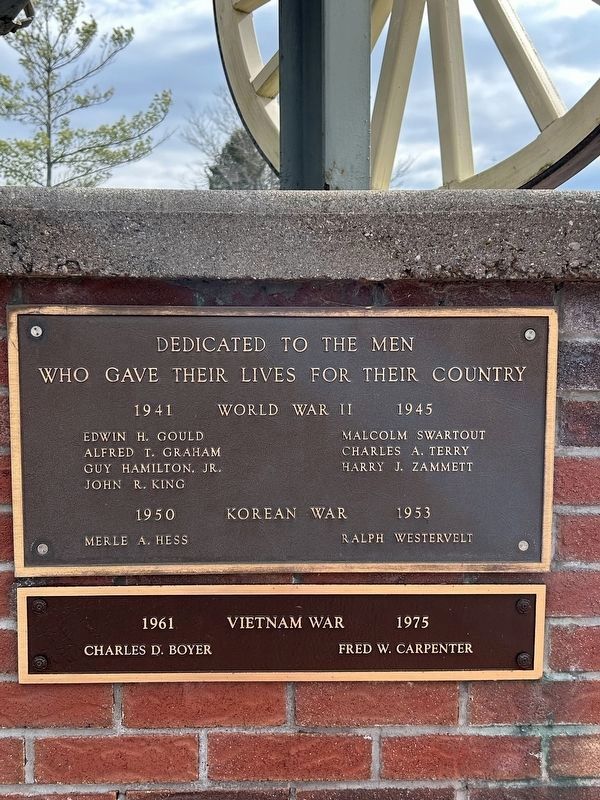 Trumansburg Veterans Memorial. Click for full size. Trumansburg Veterans Memorial image. Click for full size.