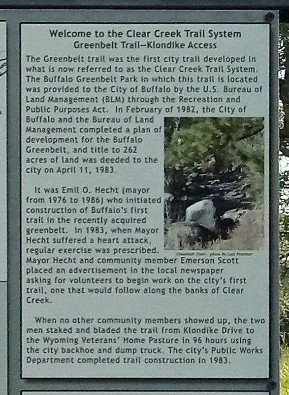 Greenbelt Trail�Klondike Access Marker image. Click for full size.