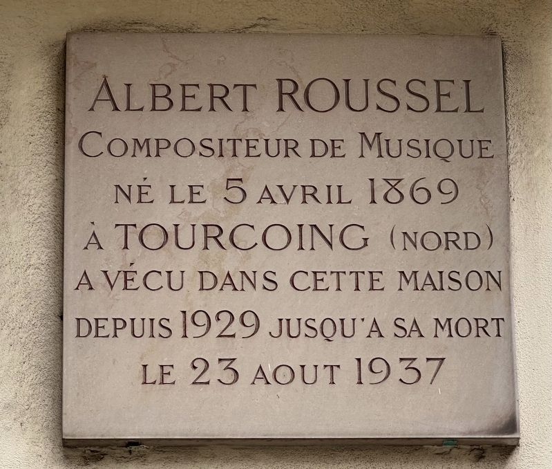 Albert Roussel Marker image. Click for full size.