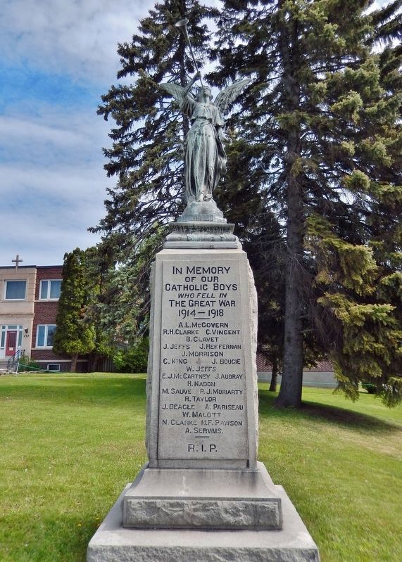 In Memory of Our Catholic Boys Who Fell in the Great War Memorial. Click for full size. In Memory of Our Catholic Boys Who Fell in the Great War Memorial image. Click for full size.