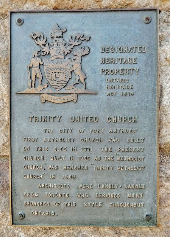 Trinity United Church Marker image. Click for full size.