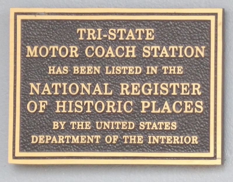 Tri-State Motor Coach Station Marker image. Click for full size.