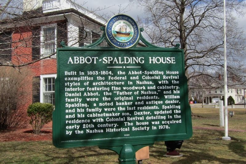 Abbot-Spalding House Marker image. Click for full size.