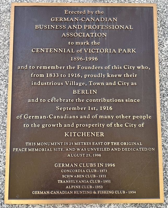 Centennial of Victoria Park Marker. Click for full size. Centennial of Victoria Park Marker image. Click for full size.