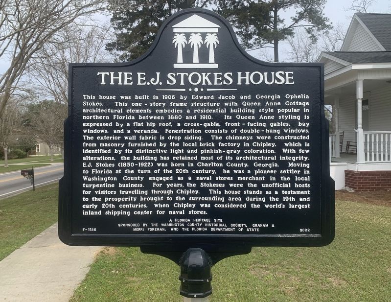 The E.J. Stokes House Marker image. Click for full size.