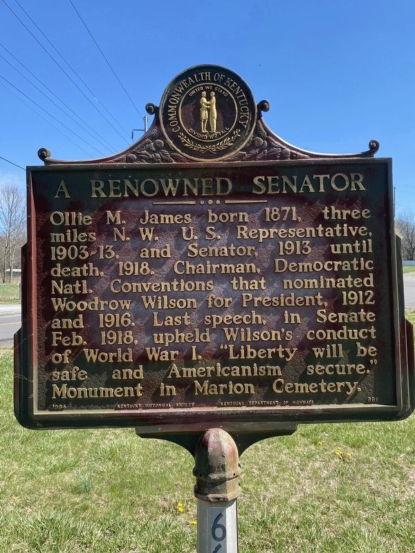 A Renowned Senator Marker. Click for full size. A Renowned Senator Marker image. Click for full size.