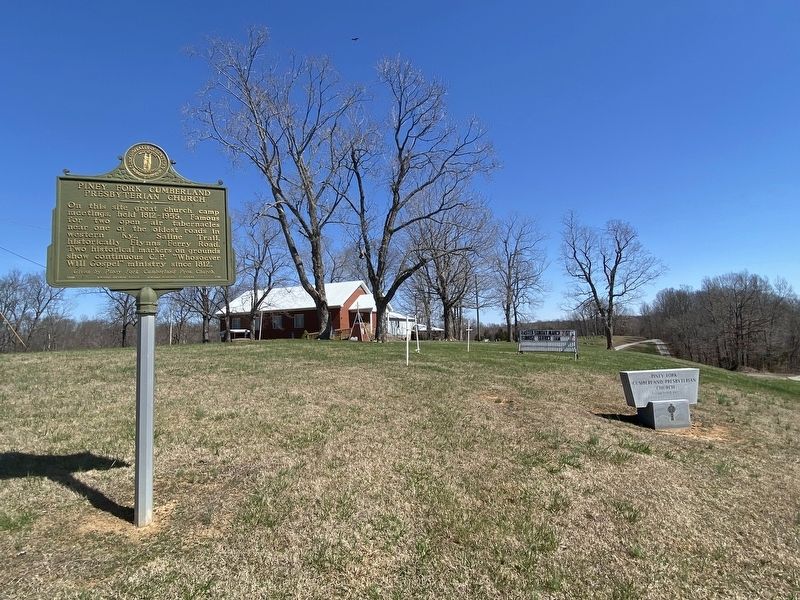 Piney Fork Cumberland Presbyterian Church Marker image. Click for full size.