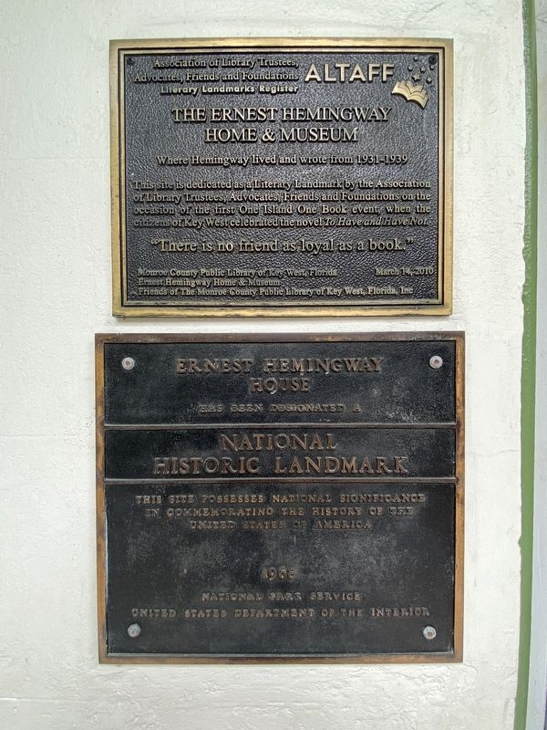 The Ernest Hemingway Home and Museum Marker image. Click for full size.