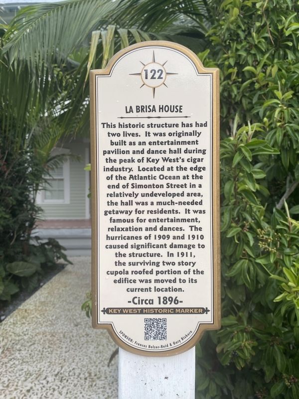 La Brisa House Marker. Click for full size. La Brisa House Marker image. Click for full size.