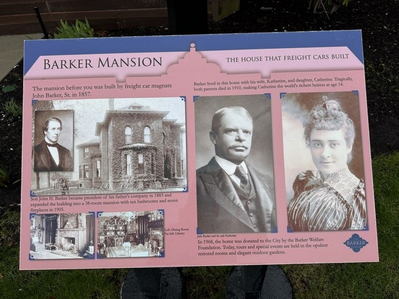 Barker Mansion Marker image. Click for full size.