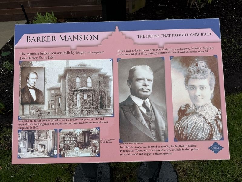 Barker Mansion Marker image. Click for full size.