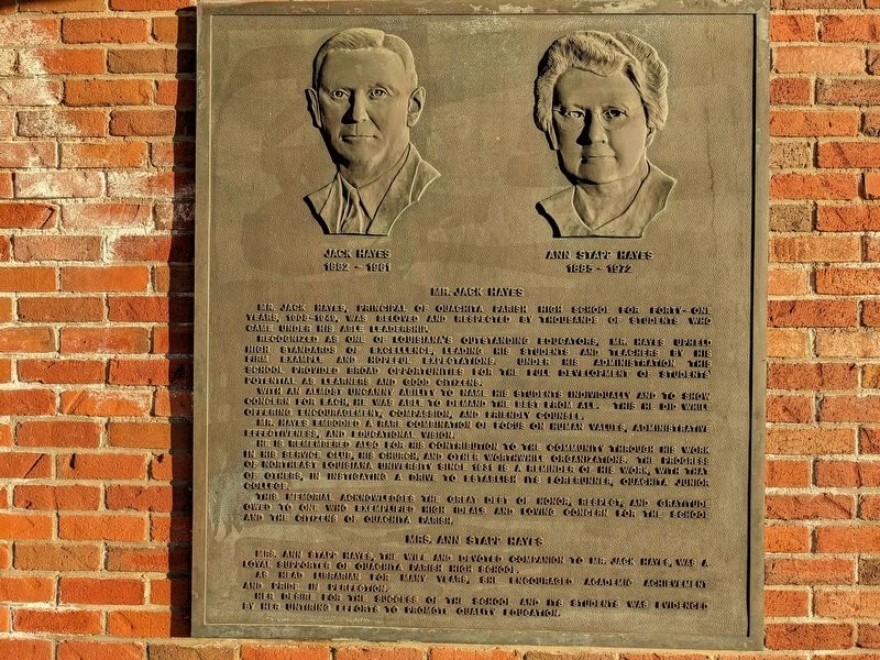 Mr. Jack Hayes / Mrs. Ann Stapp Hayes Marker. Click for full size. Mr. Jack Hayes / Mrs. Ann Stapp Hayes Marker image. Click for full size.