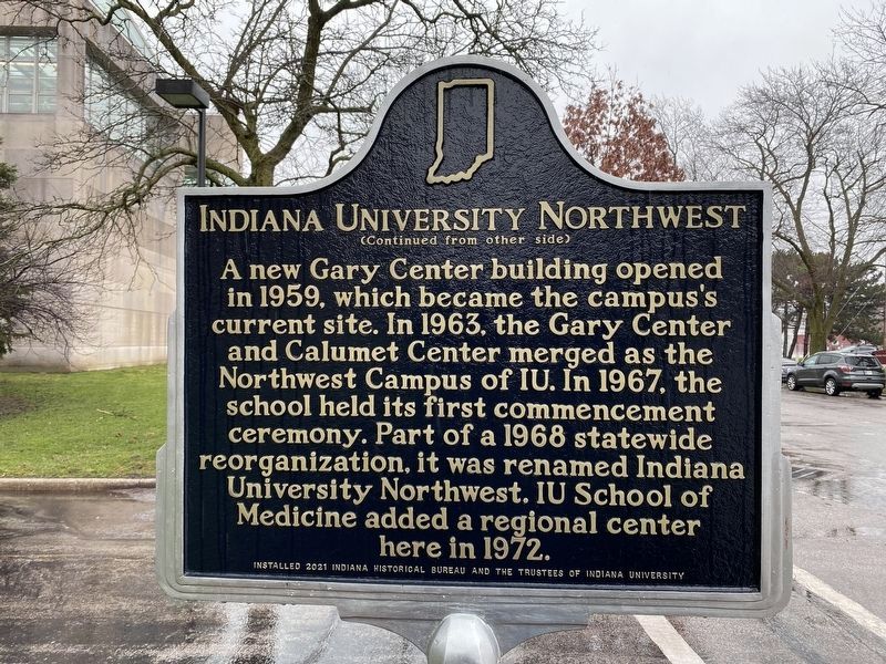 Indiana University Northwest Marker image. Click for full size.