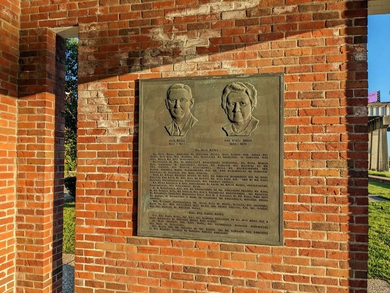 Mr. Jack Hayes / Mrs. Ann Stapp Hayes Marker. Click for full size. Mr. Jack Hayes / Mrs. Ann Stapp Hayes Marker image. Click for full size.