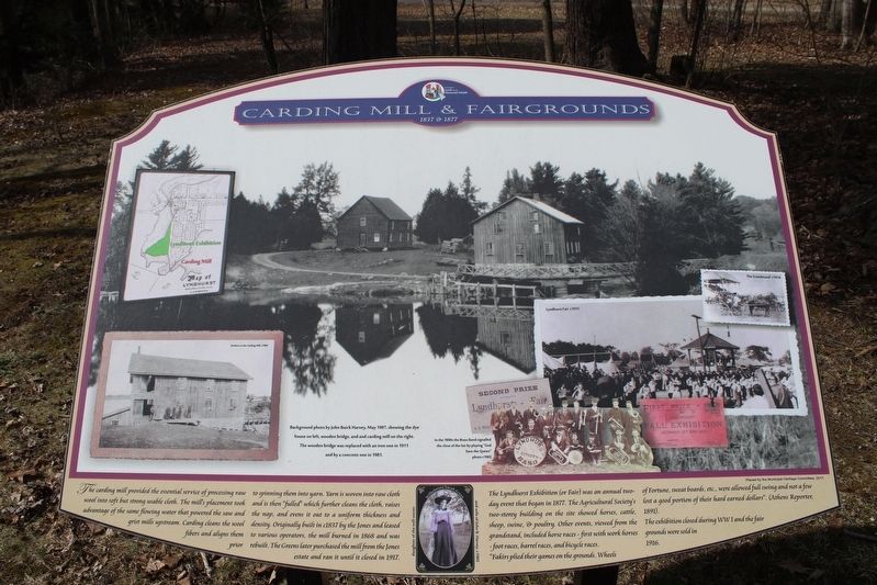 Carding Mill & Fairgrounds Marker image. Click for full size.