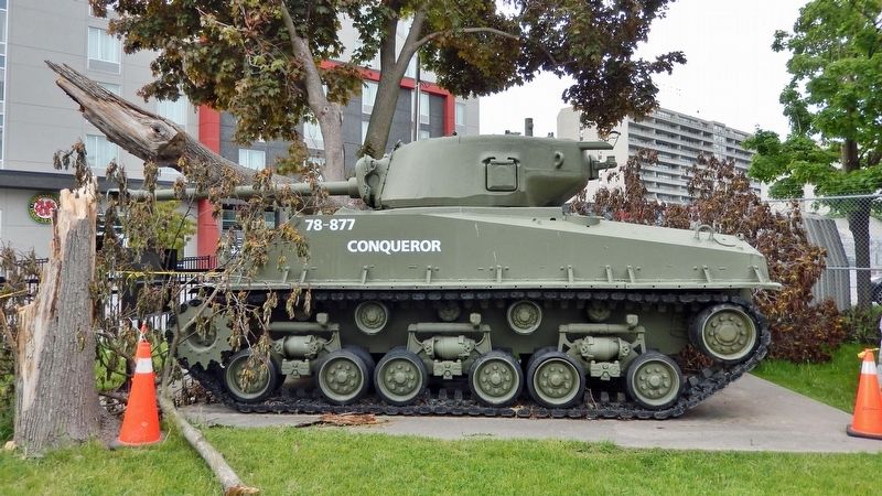 Tank on Exhibit beside the Memorial. Click for full size. Tank on Exhibit beside the Memorial image. Click for full size.