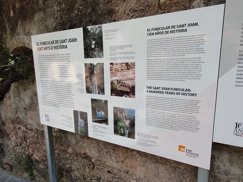 The Sant Joan Funicular: One hundred years of history Marker image. Click for full size.