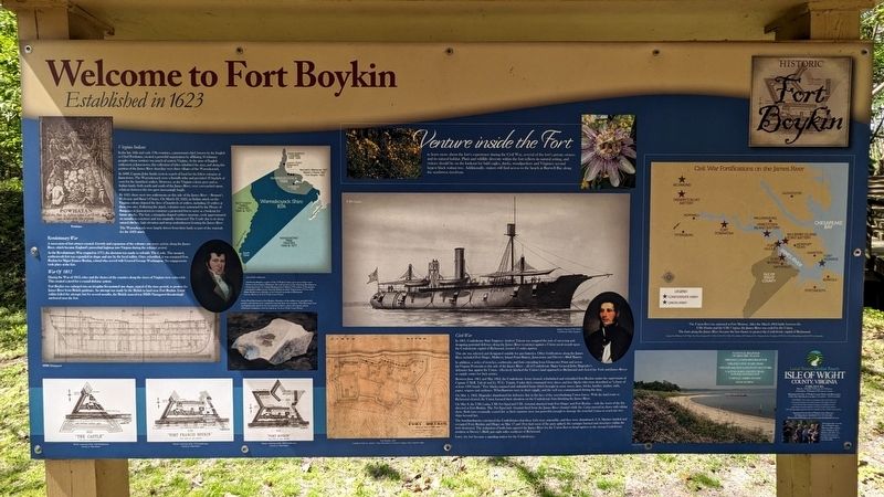 Welcome to Fort Boykin Marker image. Click for full size.