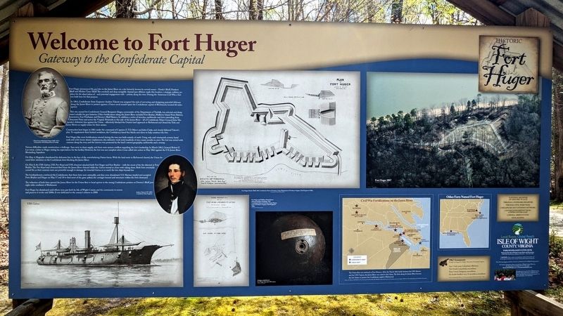Welcome to Fort Huger Marker image. Click for full size.