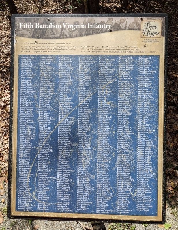Fifth Battalion Virginia Infantry Marker image. Click for full size.
