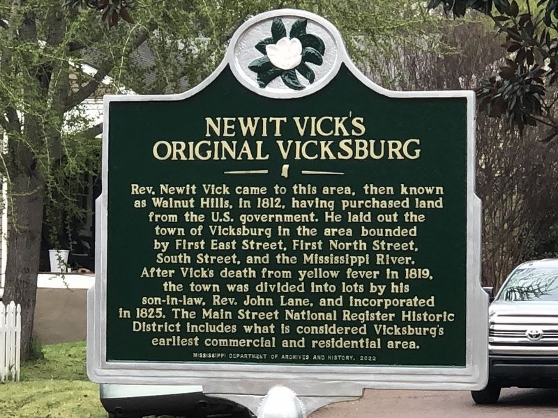 Newit Vick's Original Vicksburg Marker image. Click for full size.