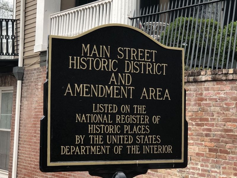 Main Street Historic District and Amendment Area Marker image. Click for full size.