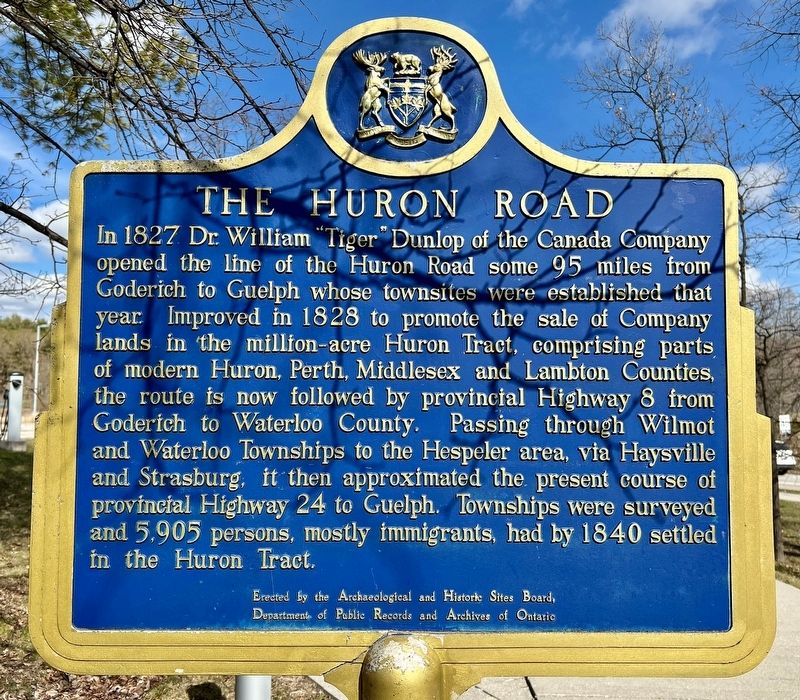 The Huron Road Marker image. Click for full size.