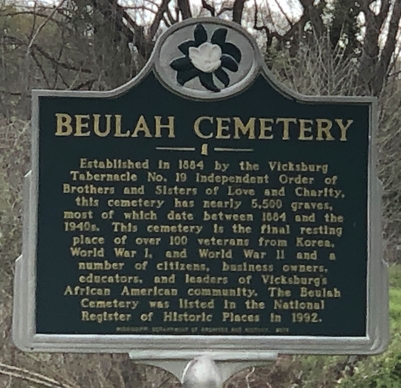 Beulah Cemetery Marker image. Click for full size.
