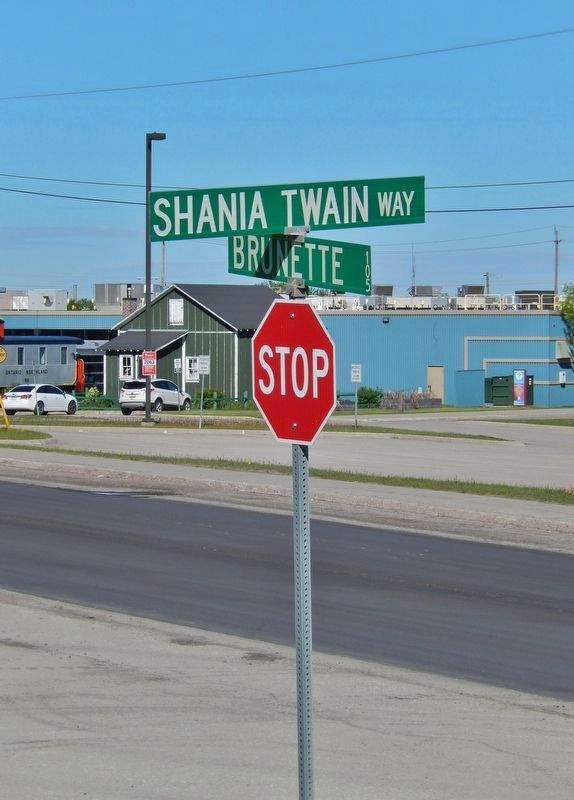 Shania Twain Way Street Sign image. Click for full size.