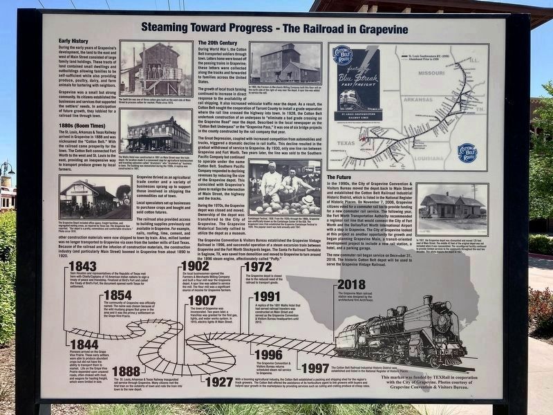 Railroad in Grapevine Marker image. Click for full size.