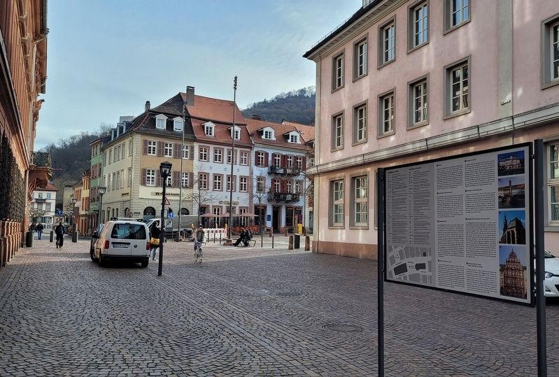 The view of the Heidelberg Chronik / Heidelberg Chronicle Marker along the street image. Click for full size.