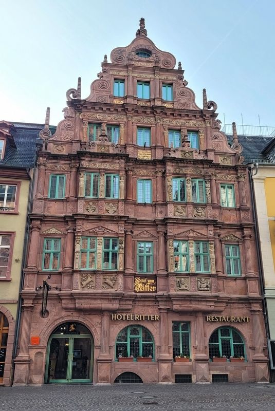 The view of the Haus zum Ritter St. Georg (Hotel zum Ritter St. Georg) from the Marktplatz. Click for full size. The view of the Haus zum Ritter St. Georg (Hotel zum Ritter St. Georg) from the Marktplatz image. Click for full size.