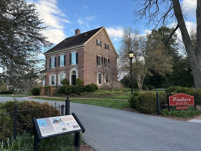 Woodburn: The Governor's House with Marker image. Click for full size.