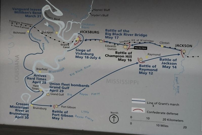 1863 Vicksburg Campaign Marker Detail (map). Click for full size. 1863 Vicksburg Campaign Marker Detail (map) image. Click for full size.