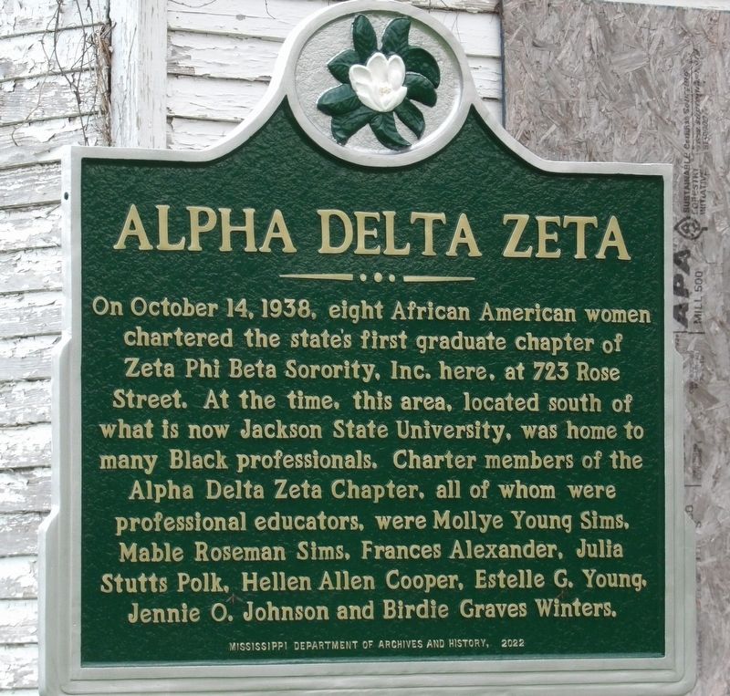 Alpha Delta Zeta Marker image. Click for full size.