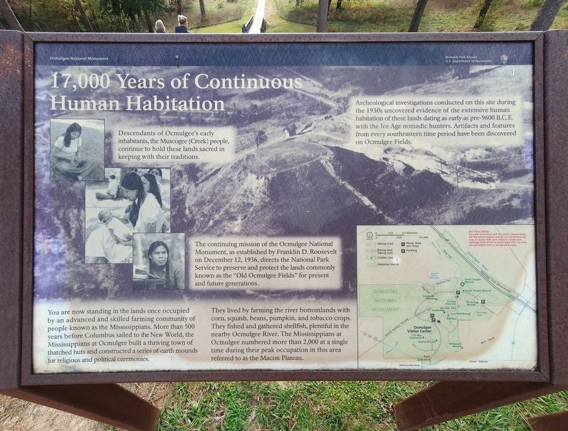 17,000 Years of Continuous Human Habitation Marker. Click for full size. 17,000 Years of Continuous Human Habitation Marker image. Click for full size.