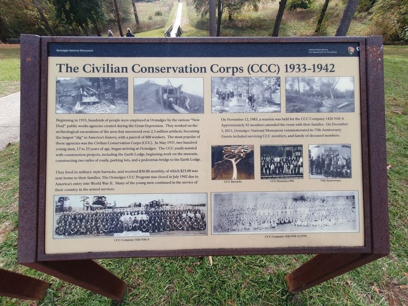 The Civilian Conservation Corps (CCC) 1933-1942 Marker image. Click for full size.
