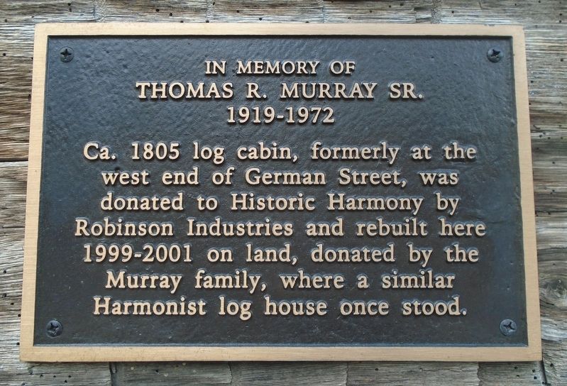 Ca. 1805 Log Cabin Marker. Click for full size. Ca. 1805 Log Cabin Marker image. Click for full size.