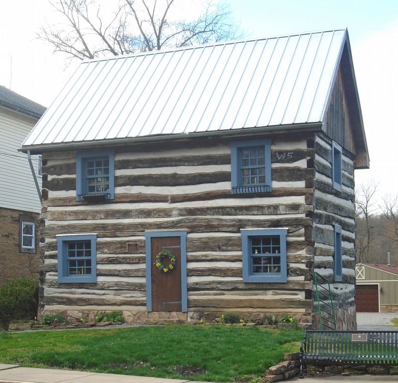 Ca. 1805 Log Cabin and Marker. Click for full size. Ca. 1805 Log Cabin and Marker image. Click for full size.
