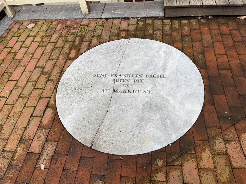 Benj. Franklin Bache Privy Pit Marker. Click for full size. Benj. Franklin Bache Privy Pit Marker image. Click for full size.