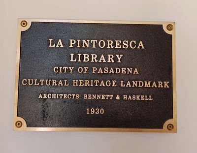 La Pintoresca Library Marker image. Click for full size.