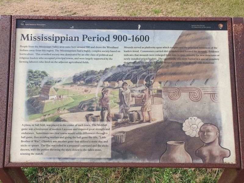 Mississippian Period 900 - 1600 Marker image. Click for full size.