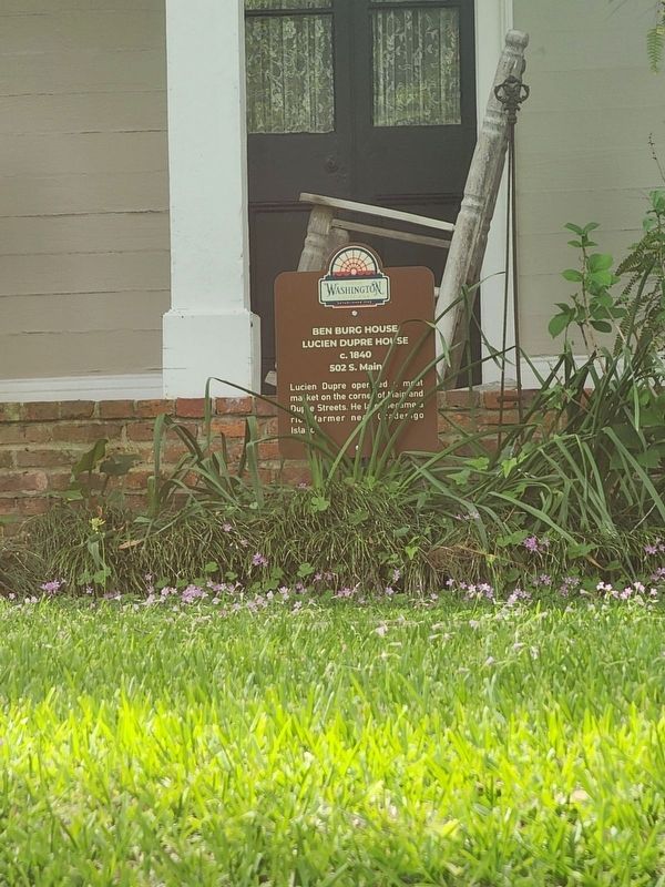 Ben Burg House / Lucien Dupre House Marker image. Click for full size.