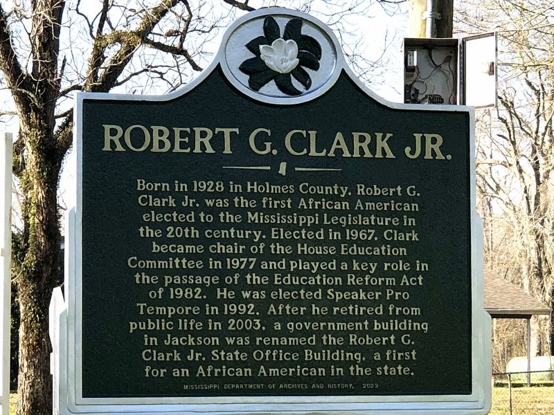 Robert G. Clark Jr. Marker image. Click for full size.