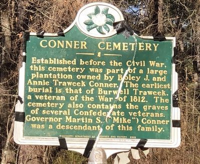Conner Cemetery Marker image. Click for full size.
