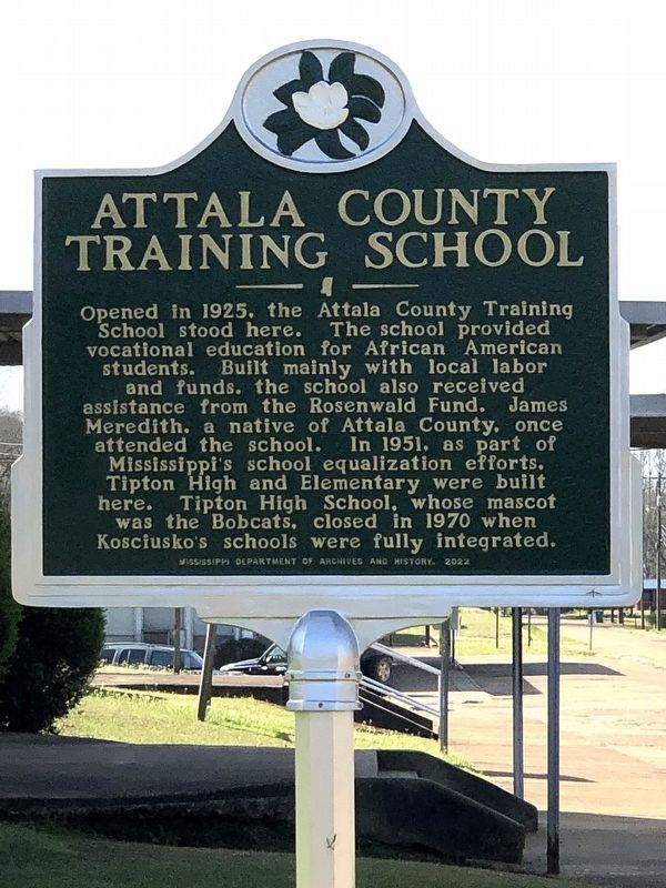 Attala County Training School Marker image. Click for full size.