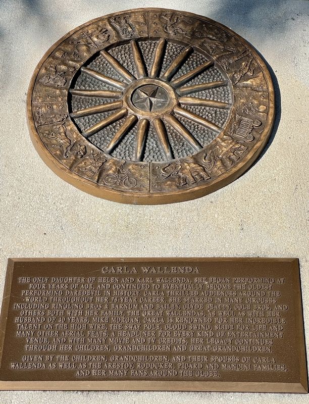 Carla Wallenda Marker. Click for full size. Carla Wallenda Marker image. Click for full size.